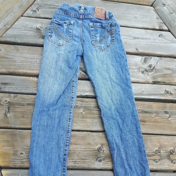 Girls Children's Place Jeans Silver Sequin Sparkle - Picture 5 of 9